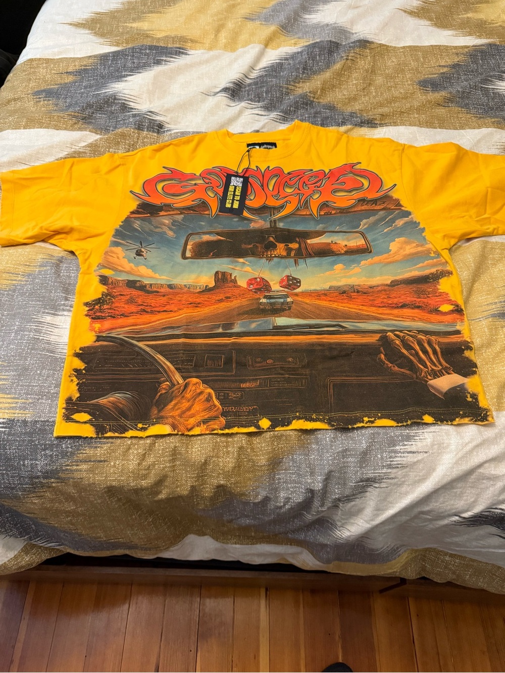 Godspeed Yellow Short Sleeve Tee with Retro Road Size S
